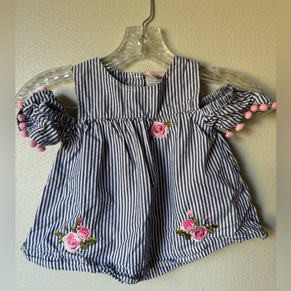 Little Lass Striped Top - Cold Shoulder 4T - Picture 6 of 8